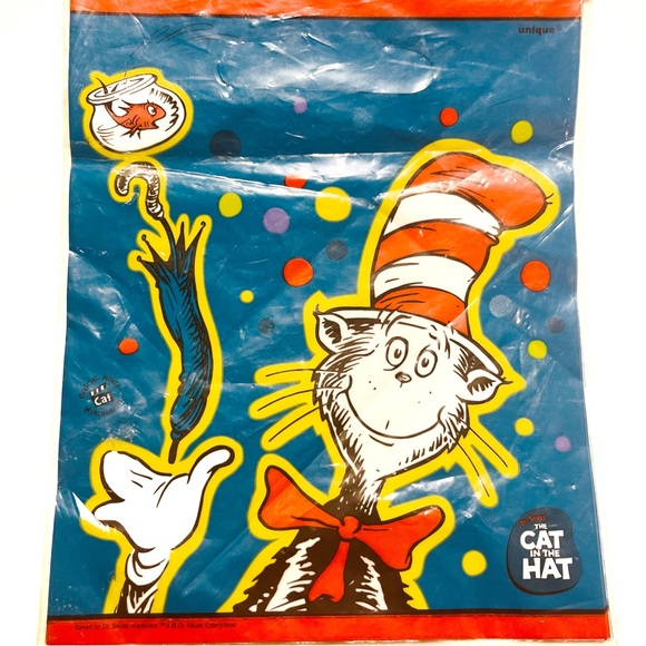 Vintage Dr. Seuss Cat in the Hat Movie Loot Bags Birthday Party Green Red 2000s - Picture 4 of 8
